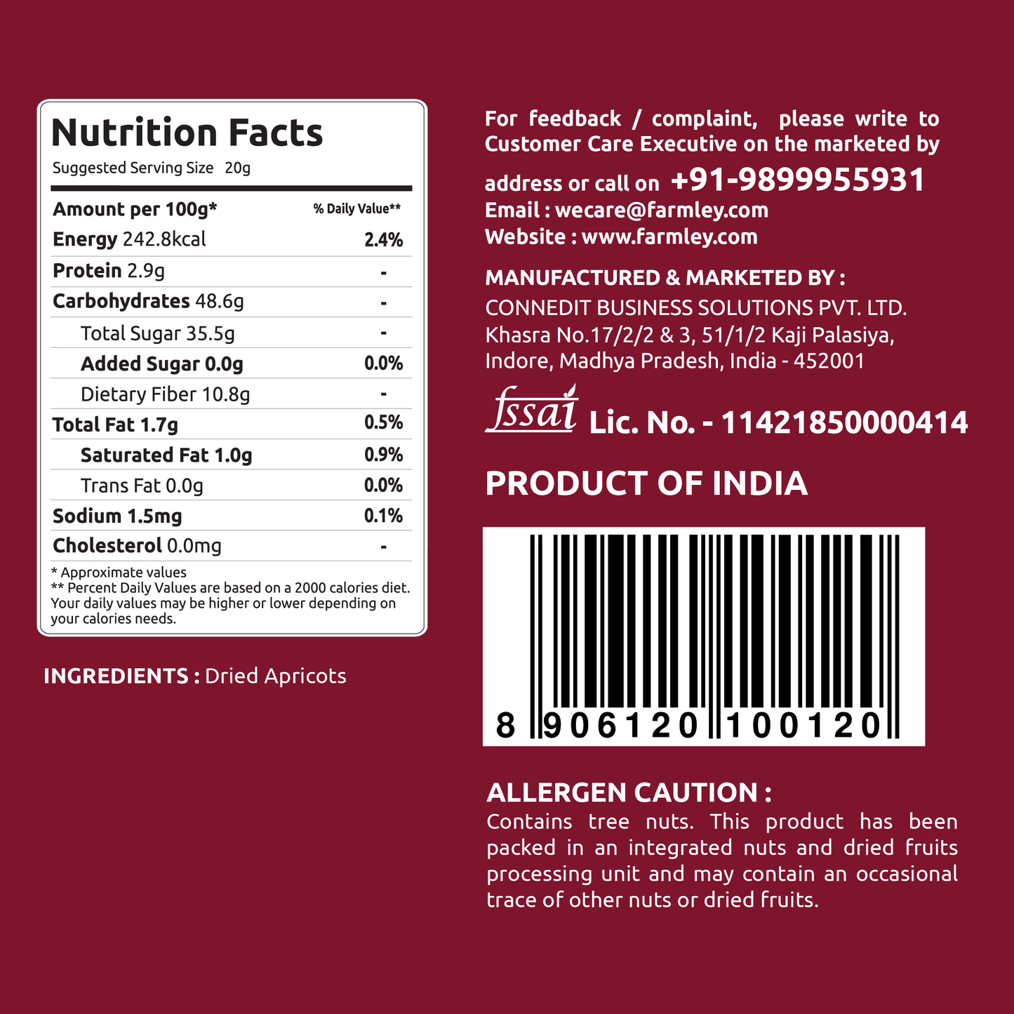 Dried Turkish Apricots (200g)