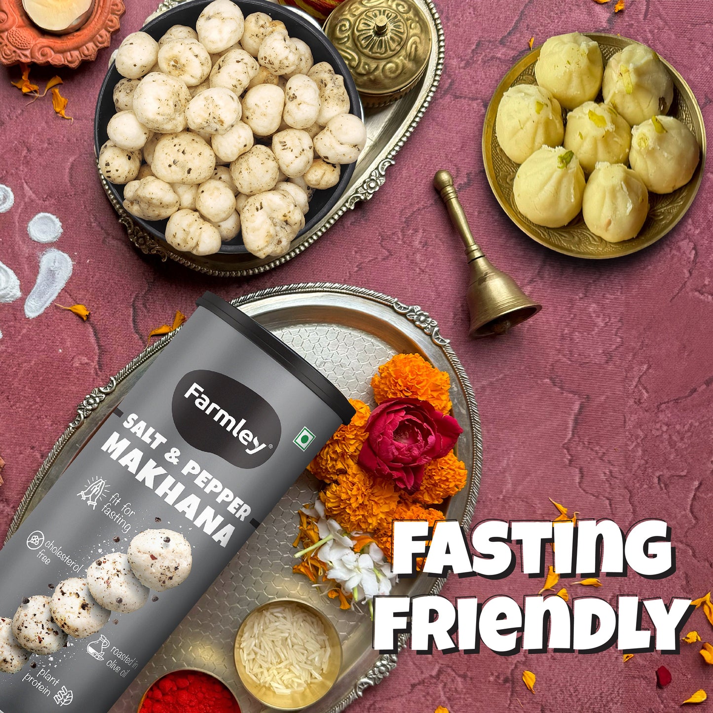 Roasted & Flavoured Makhana - Pack of 4 (77g each)