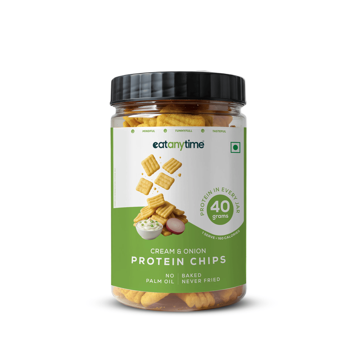Cream N Onion Protein Chips | 40 grams protein