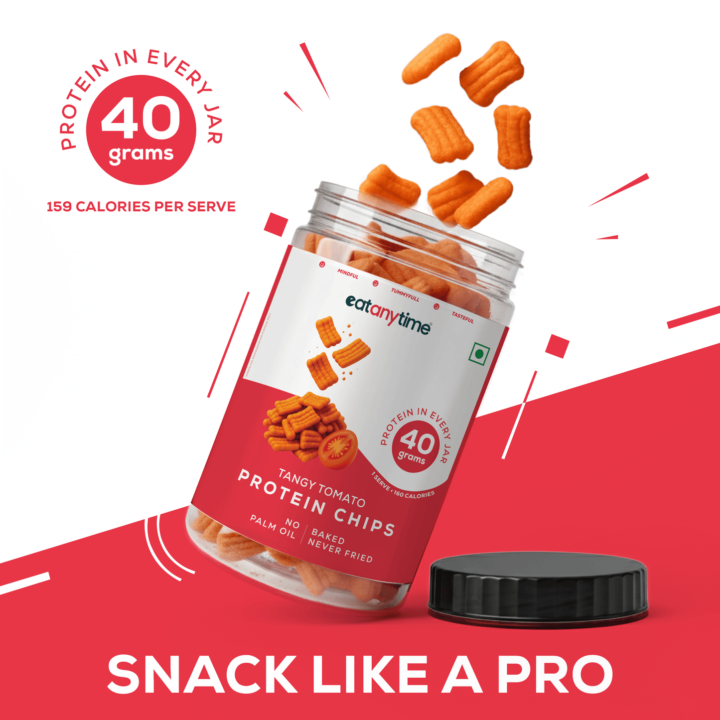 Tangy Tomato Protein Chips | 40 grams protein