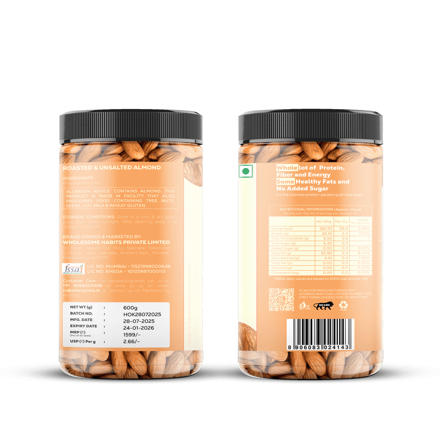 Premium Almonds | Roasted & Unsalted
