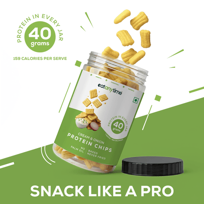 Cream N Onion Protein Chips | 40 grams protein