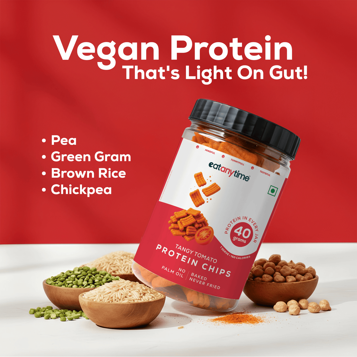 Tangy Tomato Protein Chips | 40 grams protein