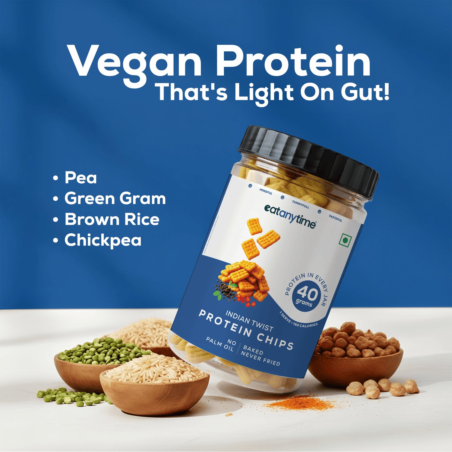 Indian Twist Protein Chips | 40 grams protein