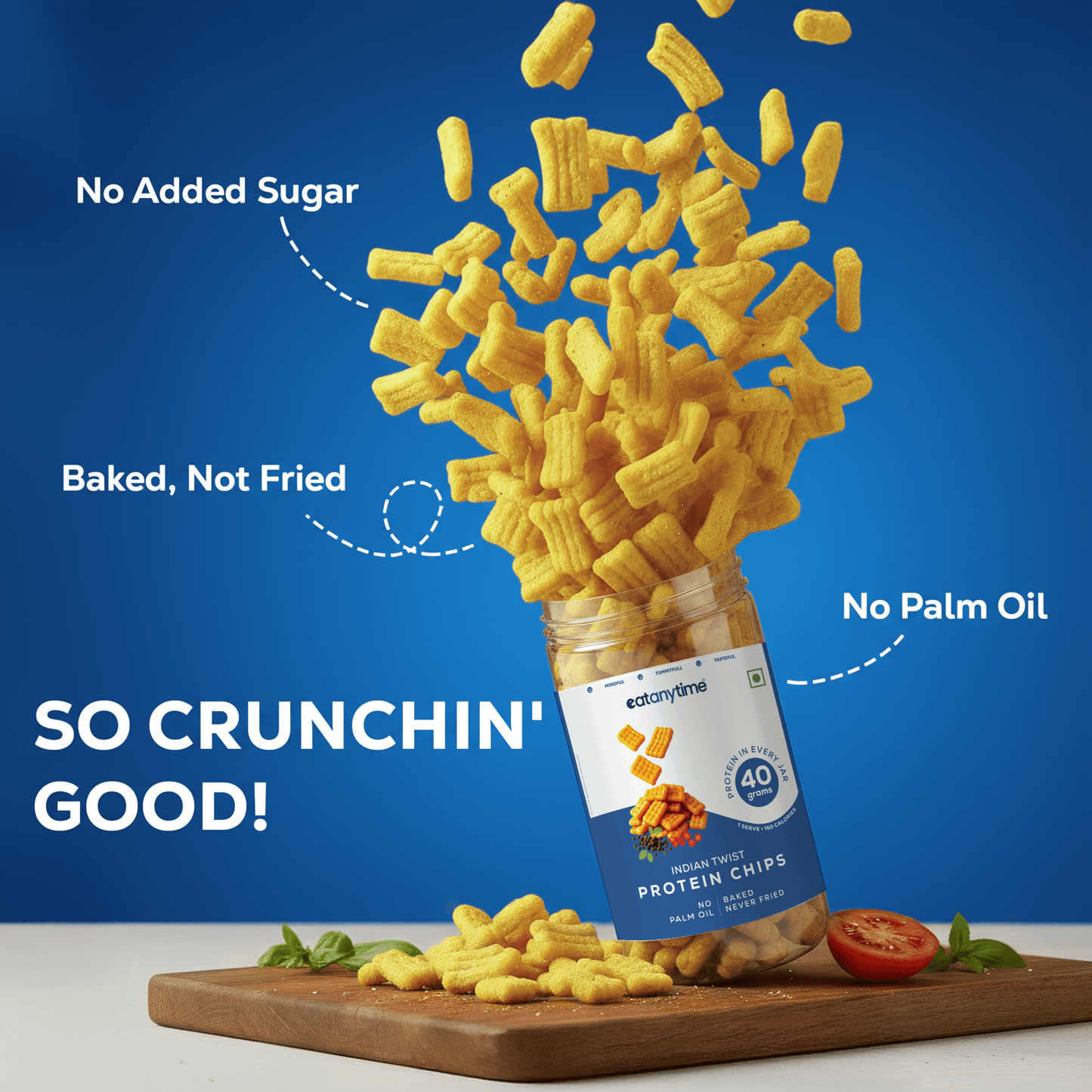 Indian Twist Protein Chips | 40 grams protein