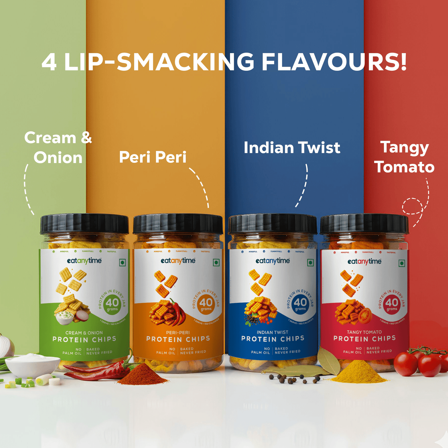 Tangy Tomato Protein Chips | 40 grams protein