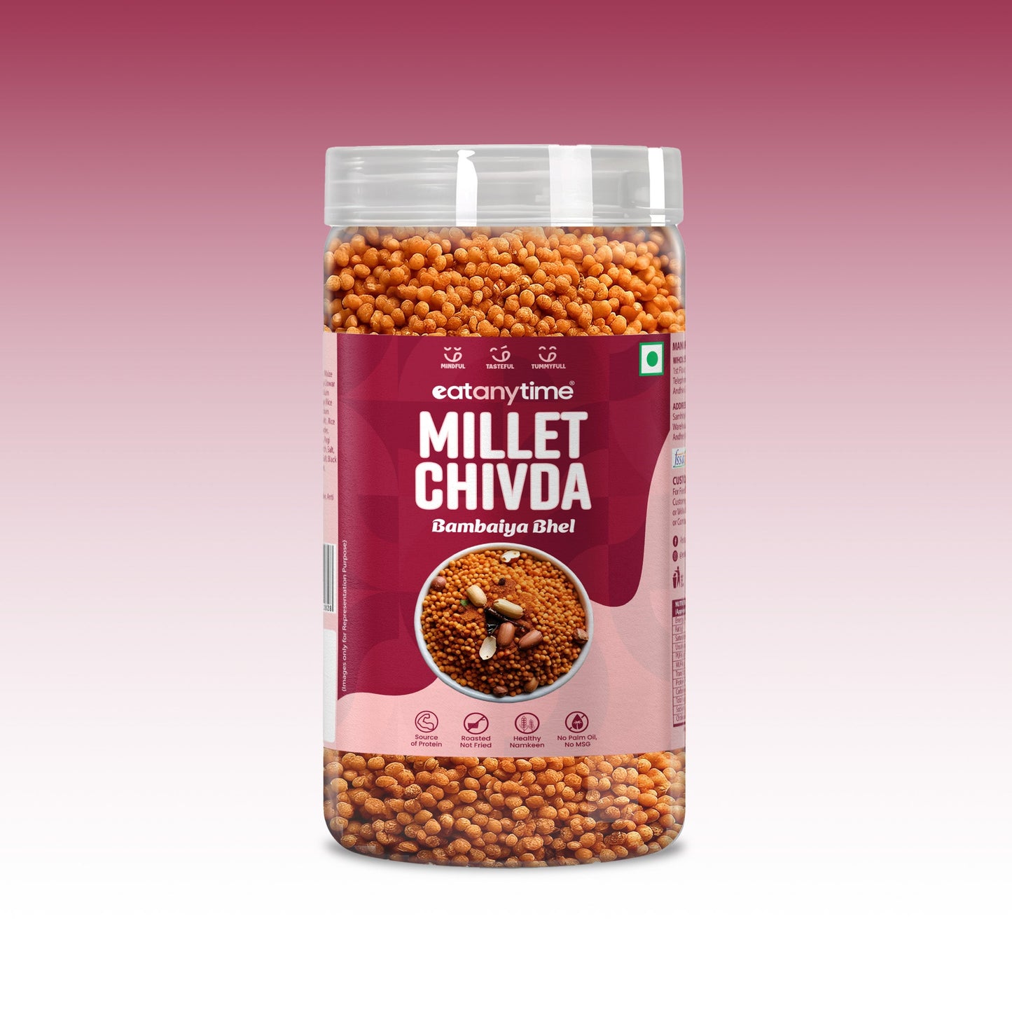 Bambaiya Bhel Millet Chivda - Roasted | Protein-Packed | No Palm Oil |  300g
