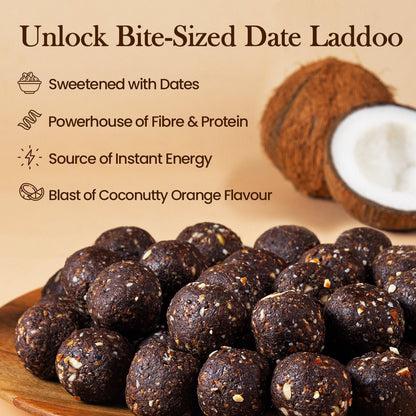 Coconut Orange Date Laddoos