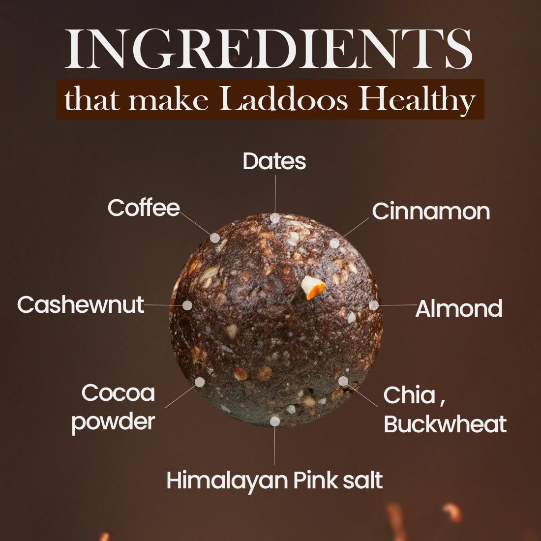 Coffee Cinnamon Date Laddoos - 100g