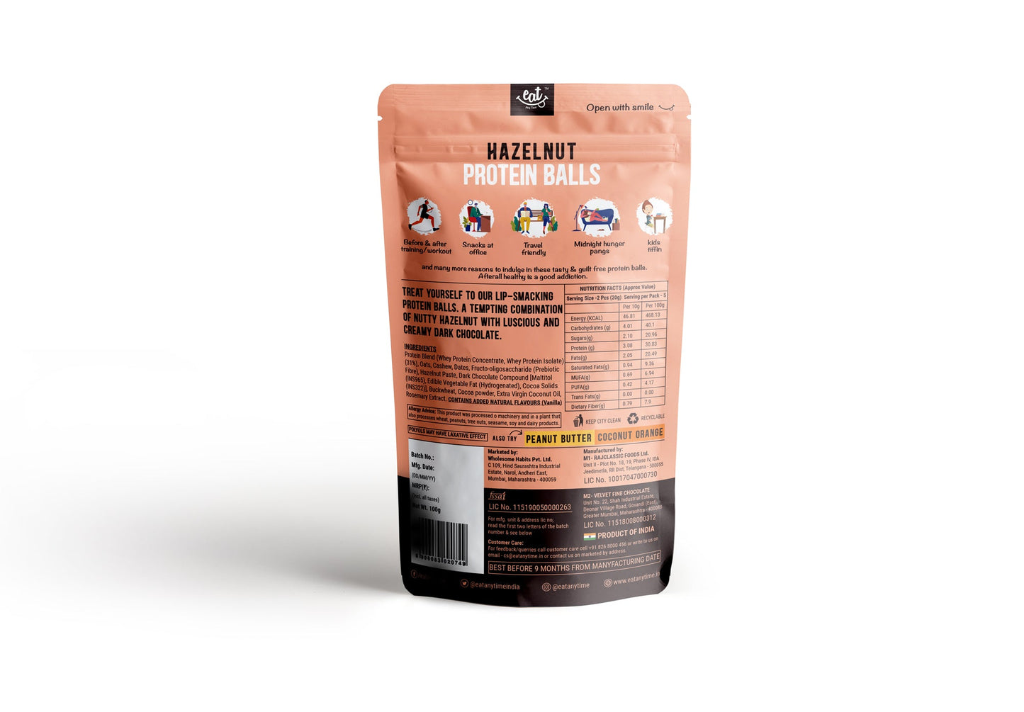 Hazelnut Protein Balls - Pack of 1