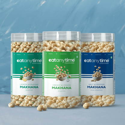 Makhana Combo - Salt & Pepper, Cream & Onion, Lemon & Pudina