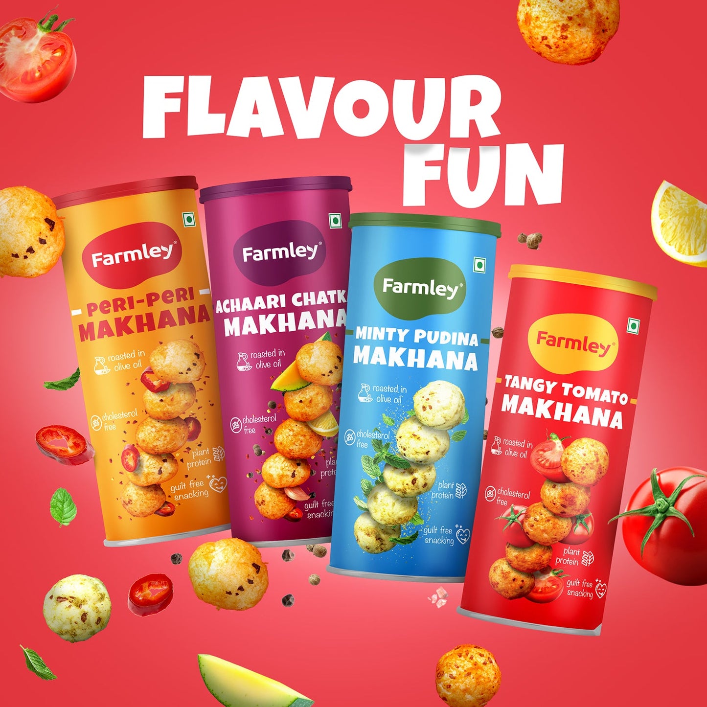 Roasted & Flavoured Makhana - Pack of 4 (77g each)